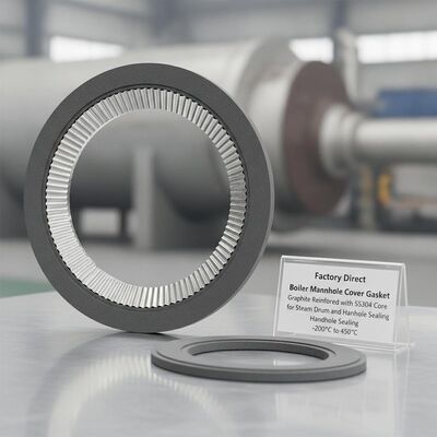 Nhà máy trực tiếp nồi hơi vỏ lỗ ống dẫn Gasket Graphite Củng cố với SS304 lõi cho trống hơi nước và handhole niêm phong -200 °C đến 450 °C
