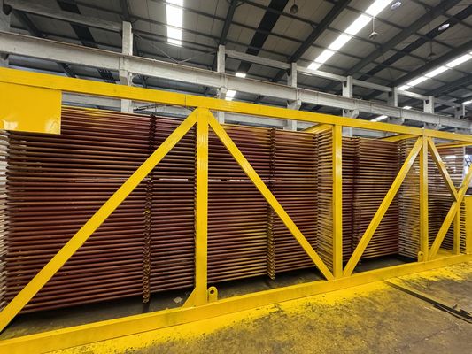 Vàng hợp kim Base Tube vật liệu Spiral Fin Tube với Galvanized Fin Depth 0.5-3mm